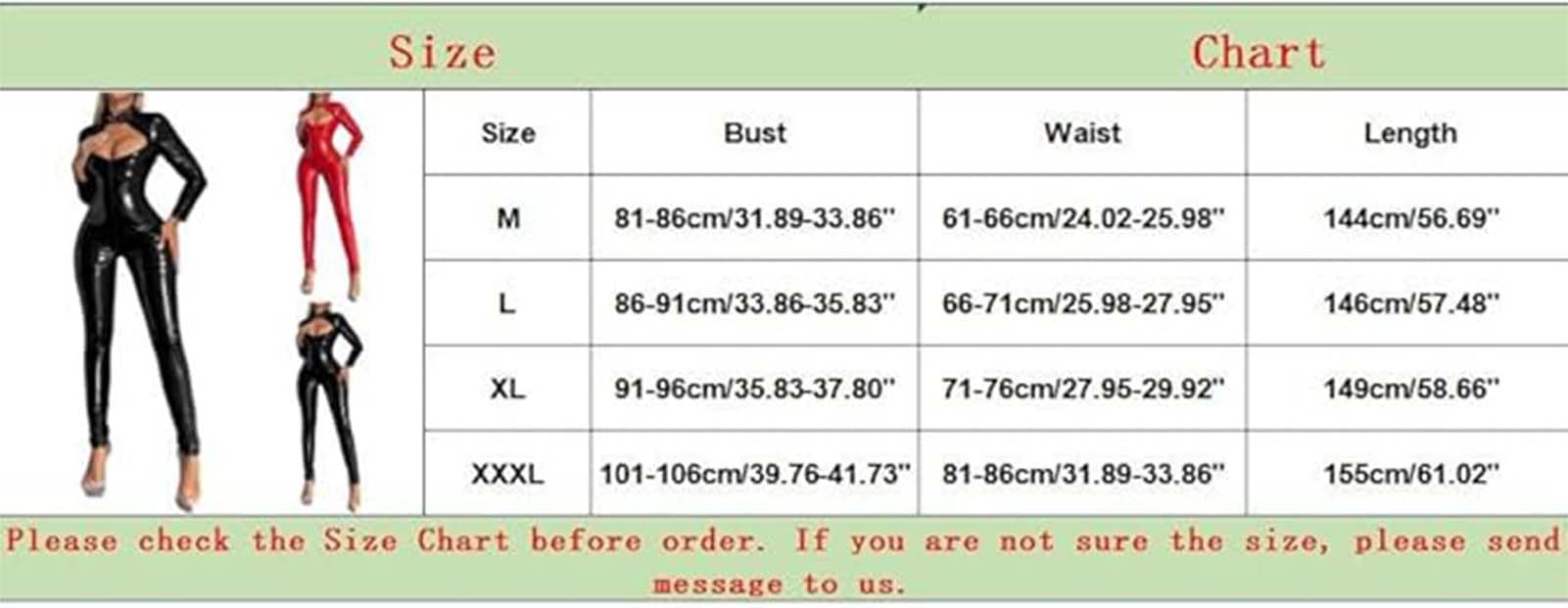 Générique Femme Catsuit Confortable Respirant Costume Sexy Faux Cuir PVC Latex Combinaison Bodysuit Robe en Cuir Femmes Sexy Boîte de Nuit en Cuir Verni Wetlook Clubwear,B,M