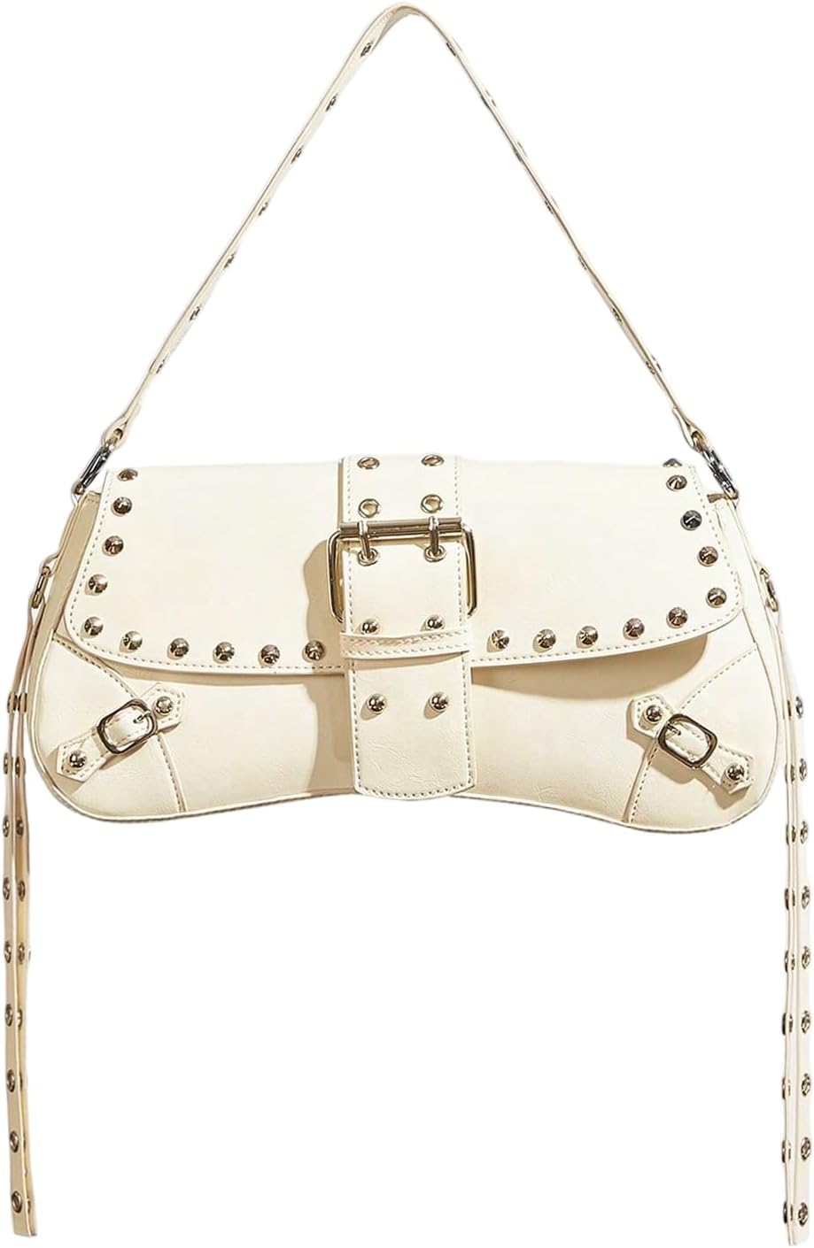 MakeMeChic Women's Shoulder Bags Y2K PU Leather Clutch Small Purse Hobo Bags