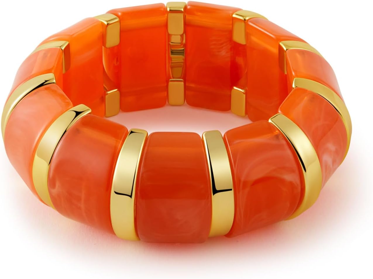 Acrylic Chunky Bangles Bracelets for Women Stackable Colorful Resin Stretch Bracelet Fashions Jewelry For Women