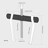 Vista 5 de BILITOOLS Extractor de engranajes de 3", de 2 mordazas, interno y externo para la extracción de poleas, volantes, rodamientos y brazos