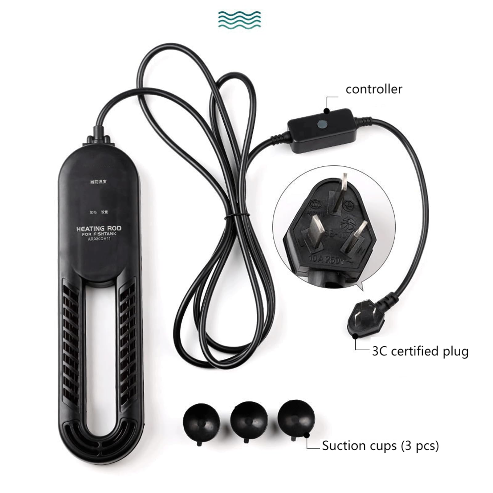 Termostato per Asta riscaldante per Acquario Riscaldatore Termostato per Acquario, 800 W (300 W)