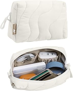 tomtoc Electronics Organizer Travel Case, Soft Puffy Accessory Tech Case