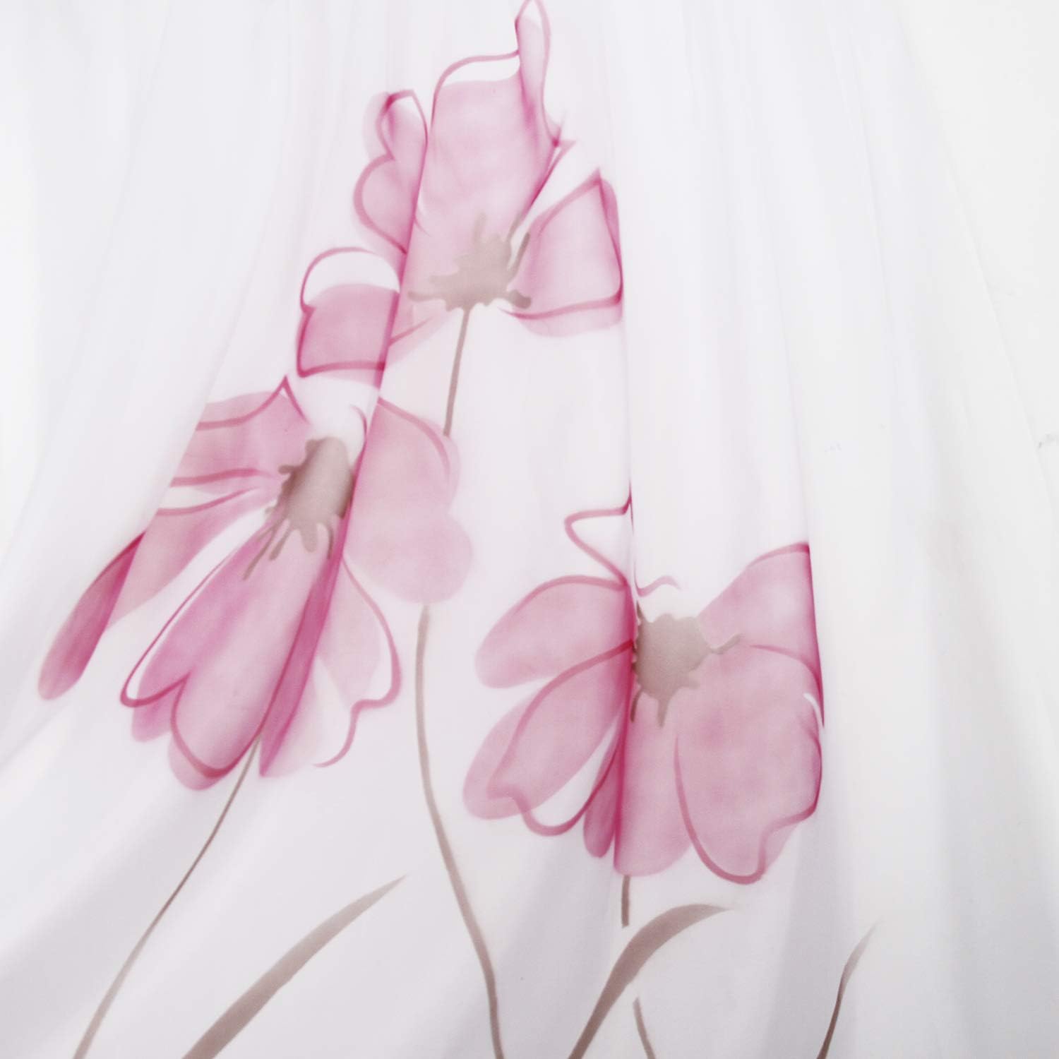 SIMPVALE 2 Panel Net Curtains Transparent Window Sheer Voile Comfort Elegant Floral Patterned Width 150cm for Bedroom Bathroom Kitchen (Width 150cm/Height 260cm - Image 4