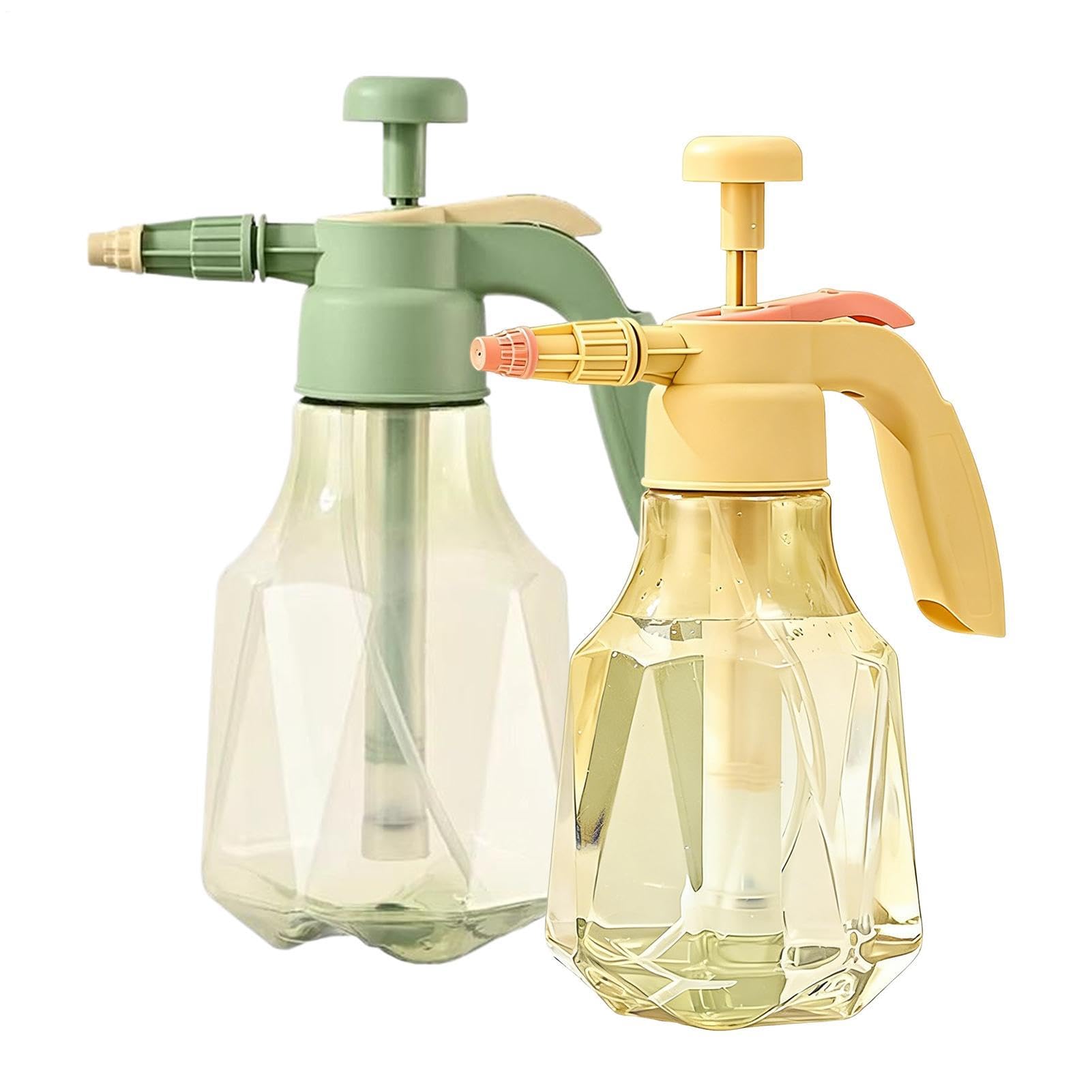 2 Pressure Sprayer 1.5L, Pump Action Garden Spray Bottle With Adjustable Nozzle, Garden Hand Pump Sprayer, Water Spray Bottle For Plant Misting Gardening Cleaning, Indoor & Outdoor Home Use