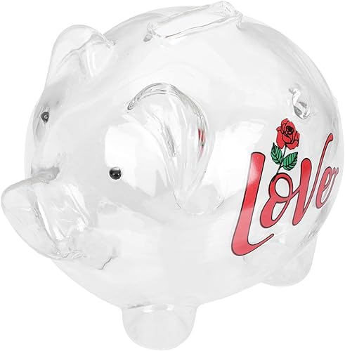 Vaguelly Glass Piggy Bank Pig Money Bank Kids Pig Sculpture Alcancias De para Adultos Piggy Paint Terrarium Decor Clear Piggy Bank for High disponible en Yaxa Venezuela