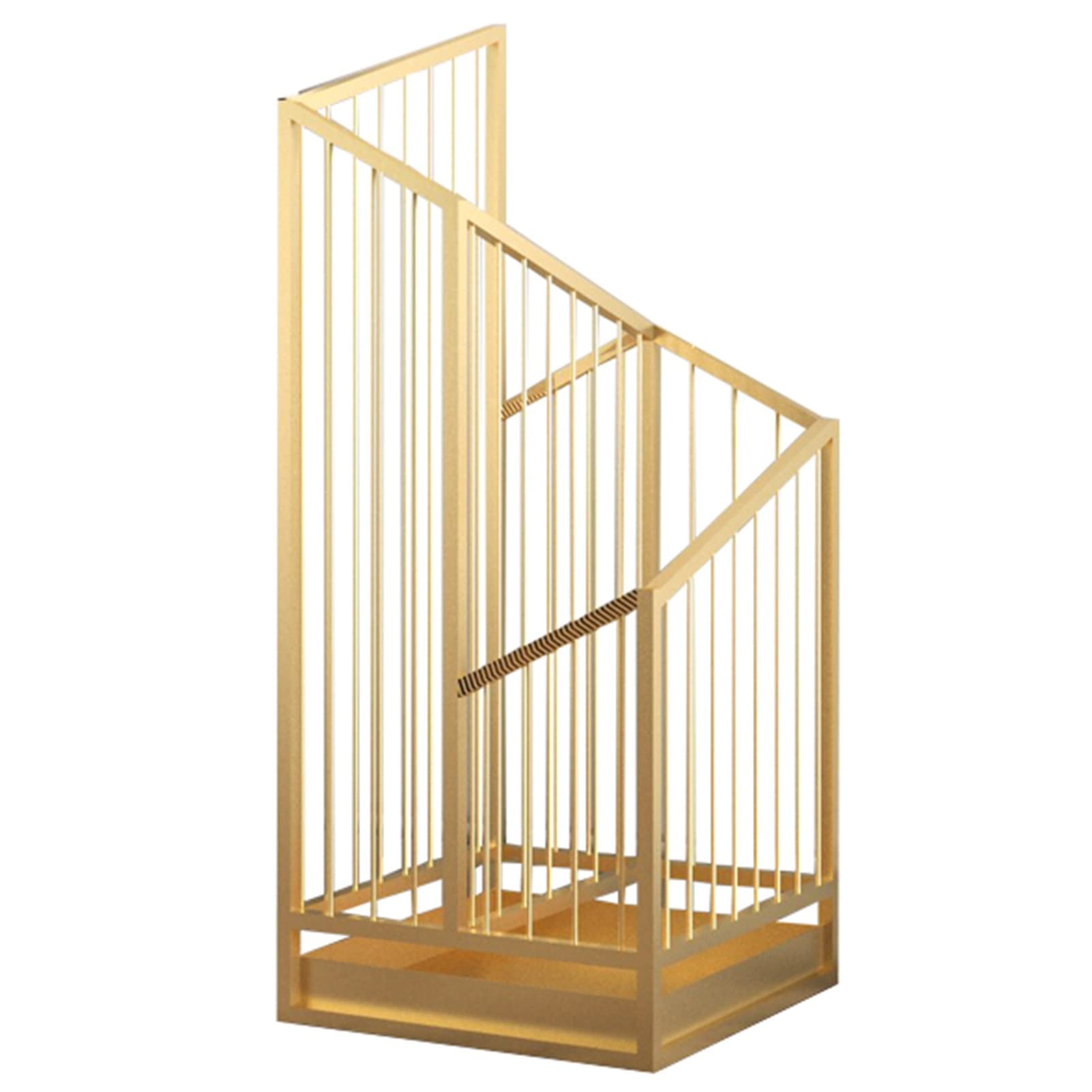 FCXWEVR Space Saving Umbrella Stand Rack with Removable Drip Tray Stylish Black & Gold Metal Design Ideal for Home & Office Entryway Keeps Floors Dry & nized