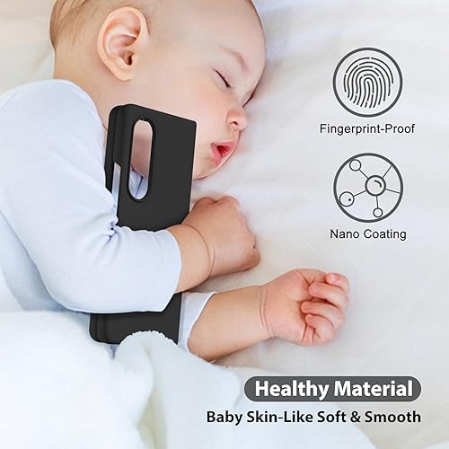 Miniatura 6 de oakxco Funda para teléfono Samsung Galaxy Z Fold 4 de silicona líquida, bonita funda de gel de TPU suave delgada y delgada de goma suave para