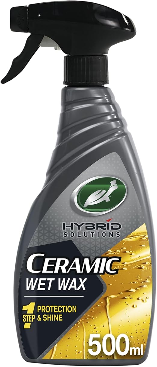 Turtle Wax Hybrid Solutions Ceramic Wet Car Wax 500ml - Spray On Concentrated Car Wax High Shine & Durable Chemical Resistant Protection With Instant Water Beading (1)