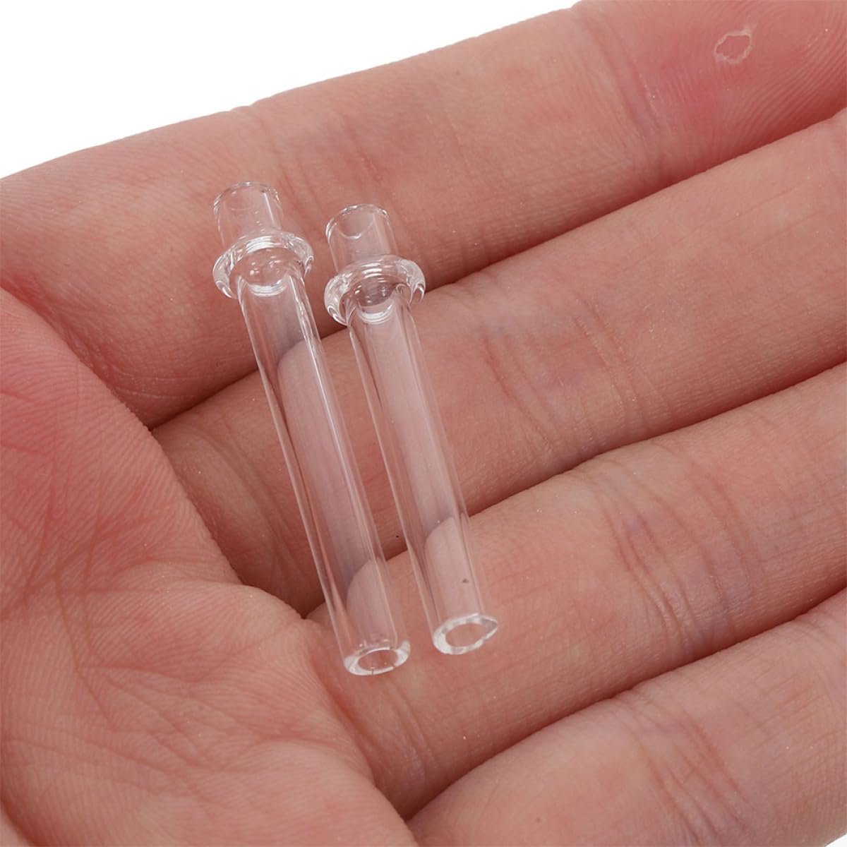 10 Tubos de Vidrio para Lámparas de Aceite 4mm X 25mm, Porta Mecha Transparente Resistente al Calor, Accesorios para Linternas de Queroseno, Uso en Camping y Decoración Interior