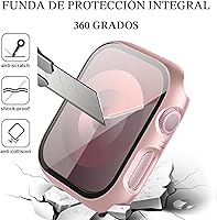 Vista 3 de 6-Pack Fundas Compatibles con Apple Watch 40mm Series SE 3(2025)/SE 2/SE/6/5/4 con Protector de Pantalla de Vidrio Templado, QCKANLJ Ultradelgada