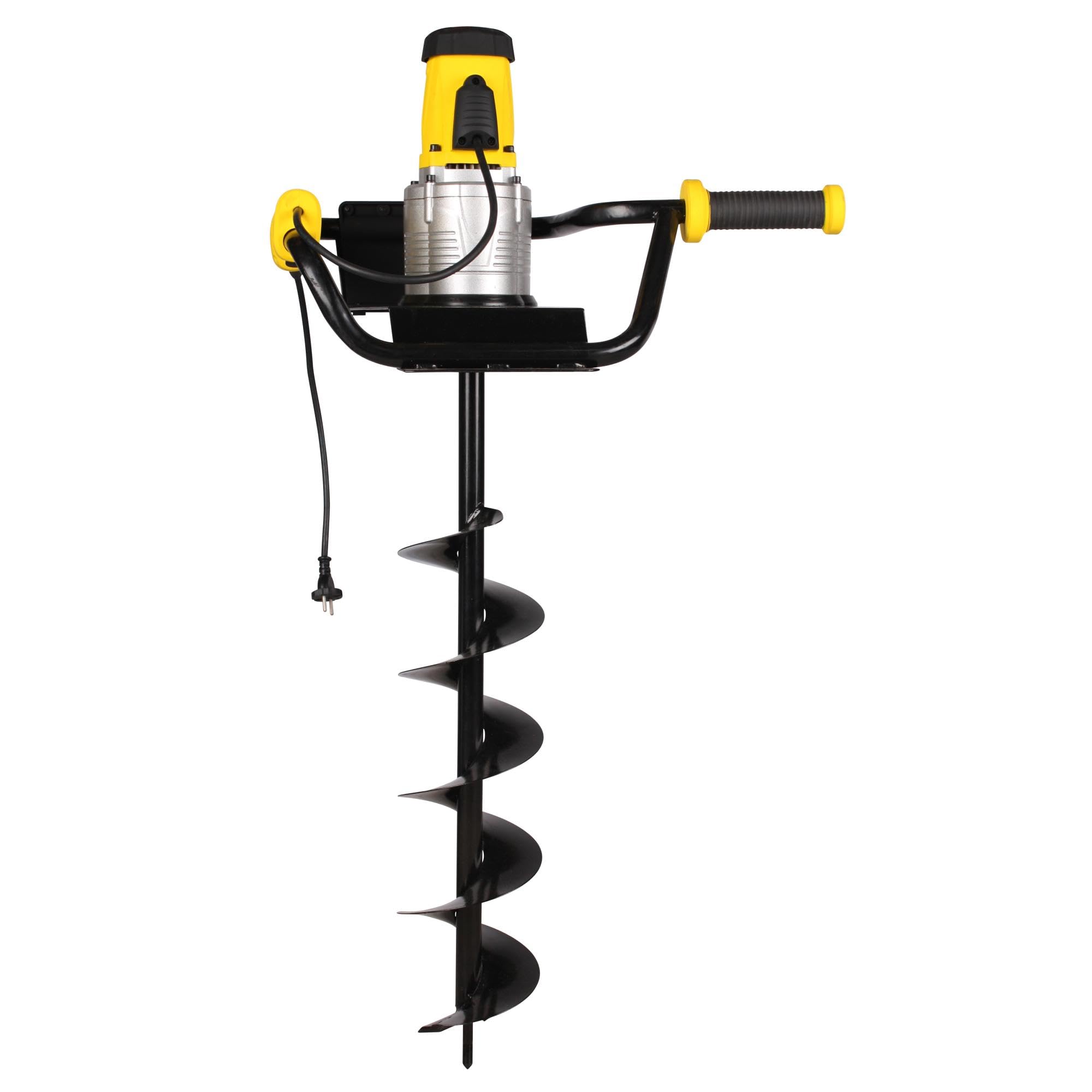 TEXAS Erdlochbohrer Erdbohrer elektrisch EA1200 230V Pfahlbohrer Gartenbohrer Pflanzbohrer (inkl. 150mm Bohrer, 1200W Leistung, max. Bohrlochtiefe 80cm, handlich mit 2 Griffen, Ein-Mann-Erdbohrer) | 1200W Leistung, max. Bohrlochtiefe 80cm, handlich mit 2