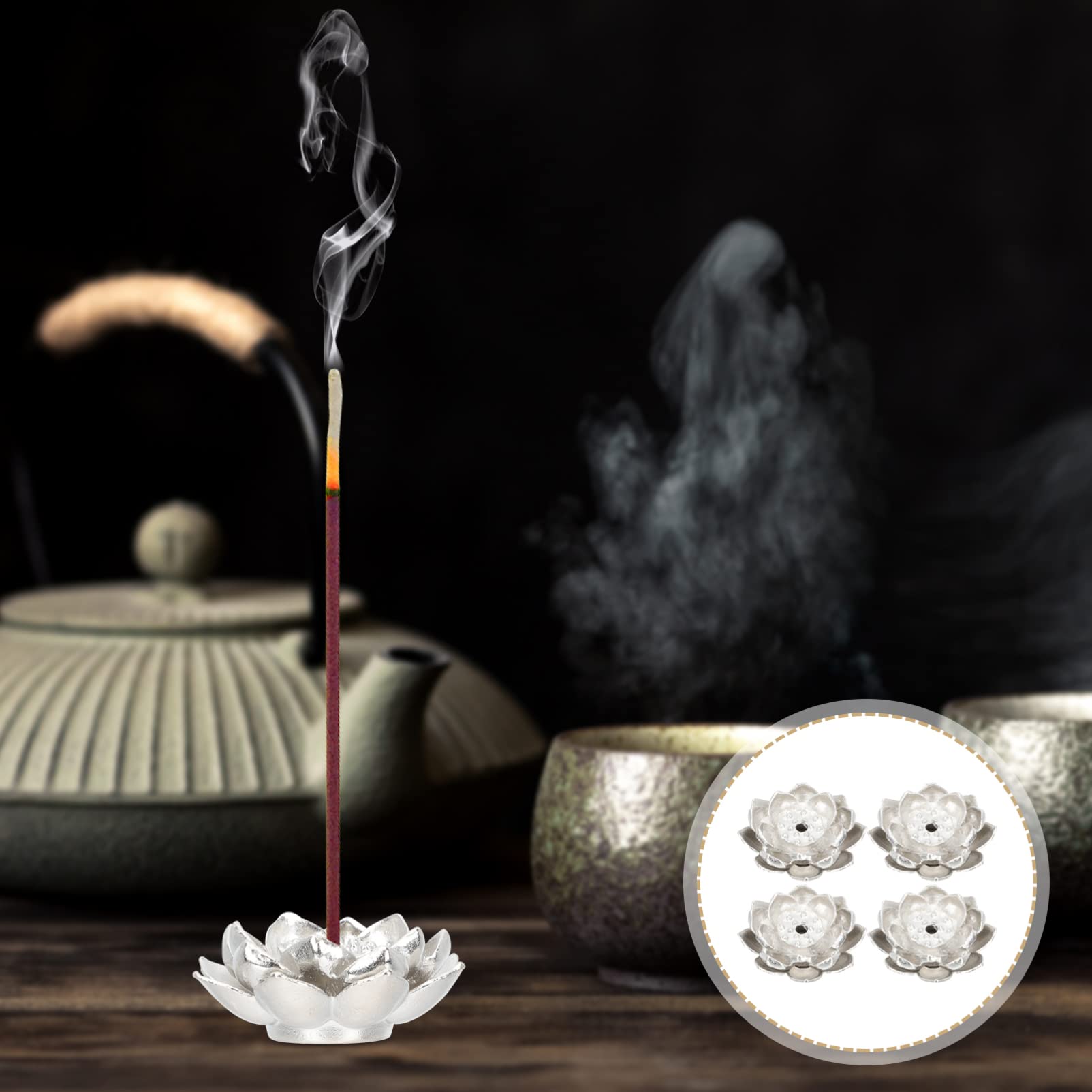 Cabilock 16pezzi Portaincenso Forma Di Loto Per Decorazioni Casa e Ufficio Elegante e Unico Accessorio Per Meditazione e Cerimonie Del Tè