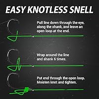 Vista 3 de Anzuelos para bagre de peso pesado - Anzuelos circulares de pulpo con compensación - Paquete de 25