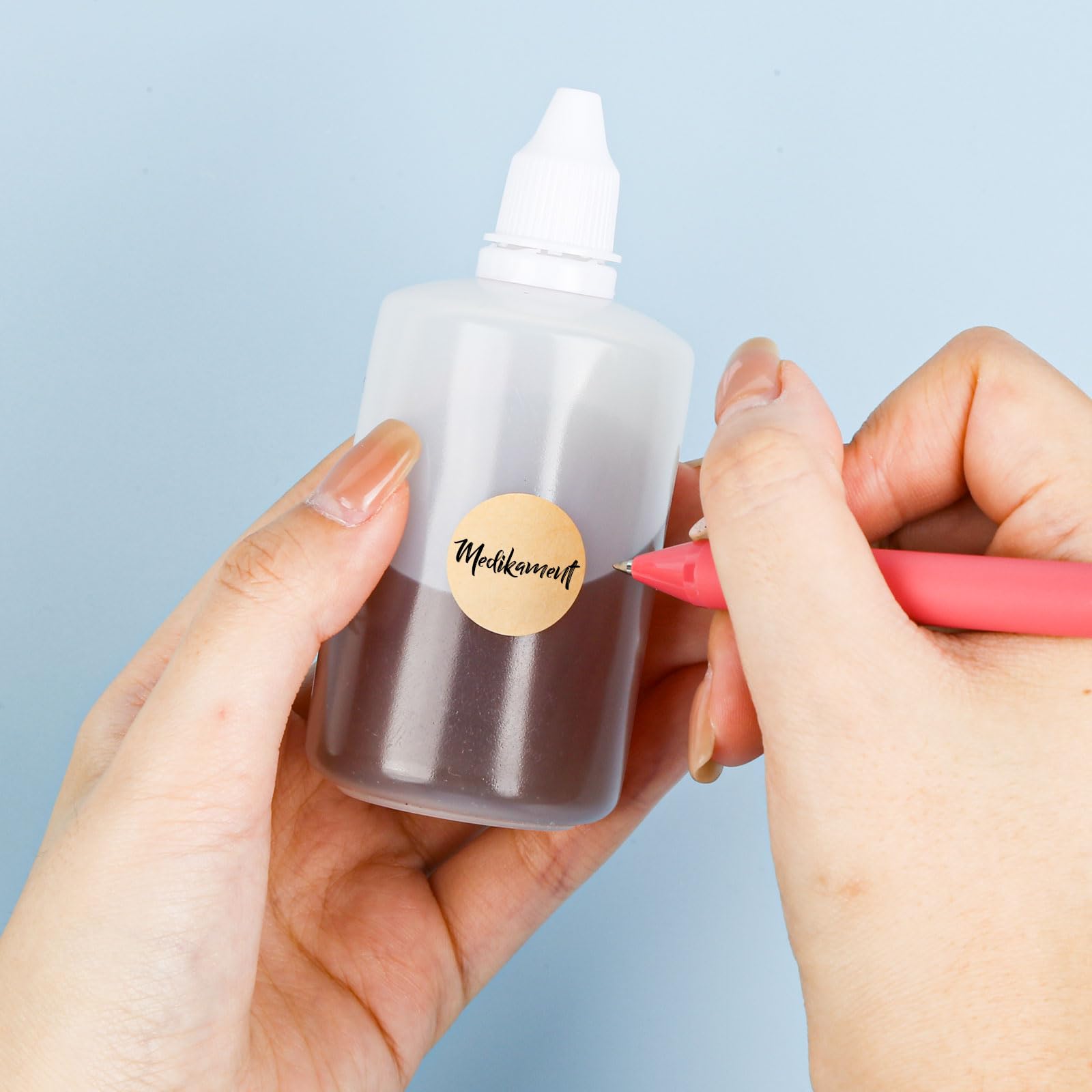 Set 12 Flaconi Plastica 100ml Con Coperchio Sicurezza Bambini - Inclusi Contagocce Ed Etichette - Foto 12