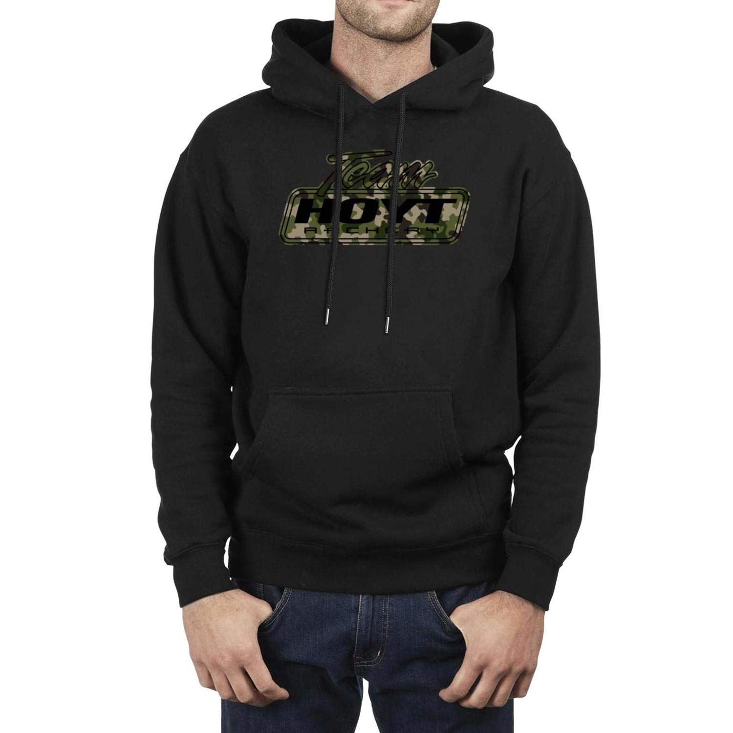 Mens Vintage Hoodies Team-Hoyt-Archery-Compound-Bow- Graphic Unique Stylish  Pocket Sweatshirt