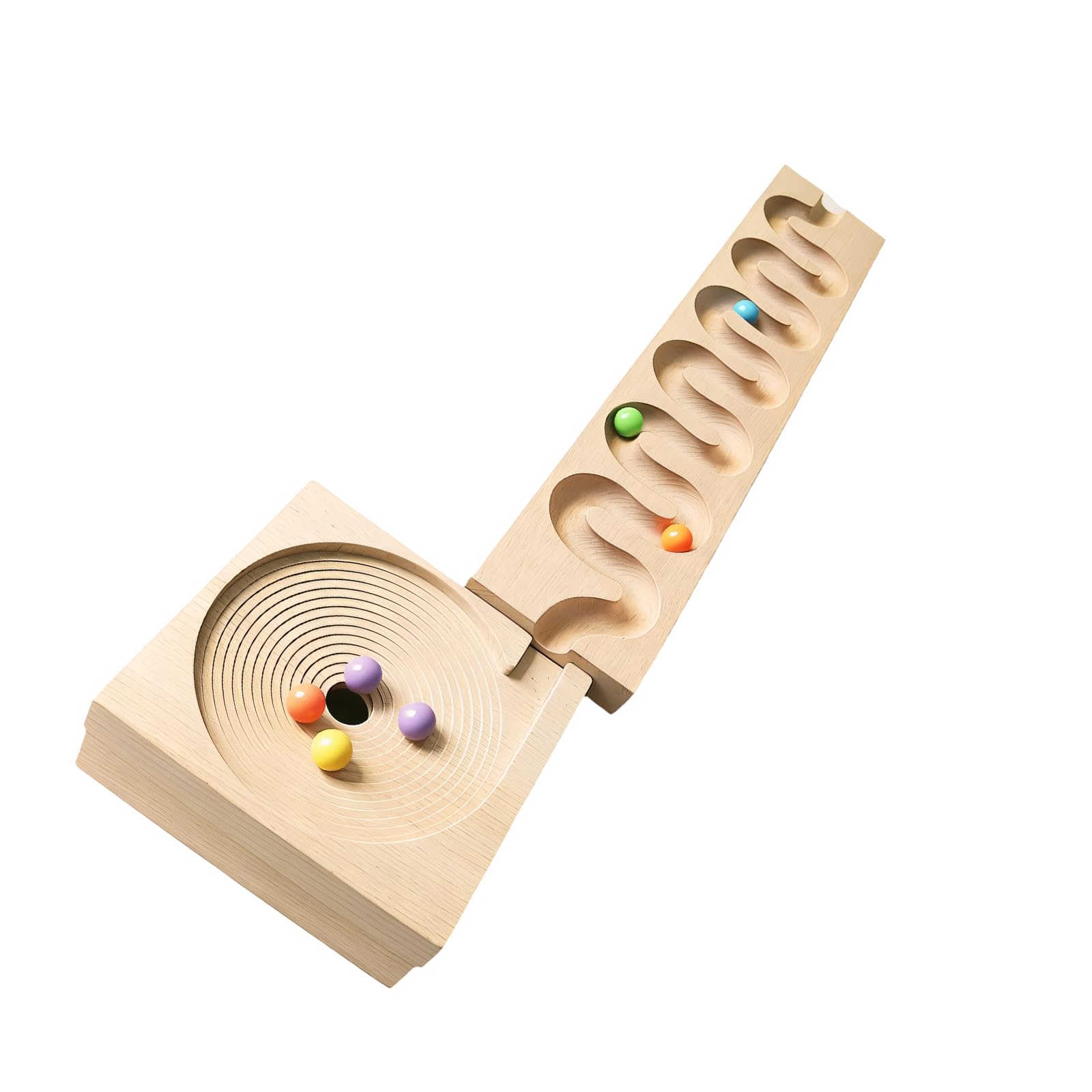 Holz Kugelbahn Spielzeugset, pädagogische Bausteine ​​für Kinder, frühes Lernen und sensorische Entwicklung, pädagogisches Holzbahn Spielzeug für Kinder