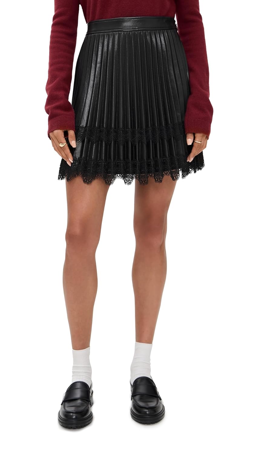 Cinq Sept Womens Vegan Leather Laney Skirt