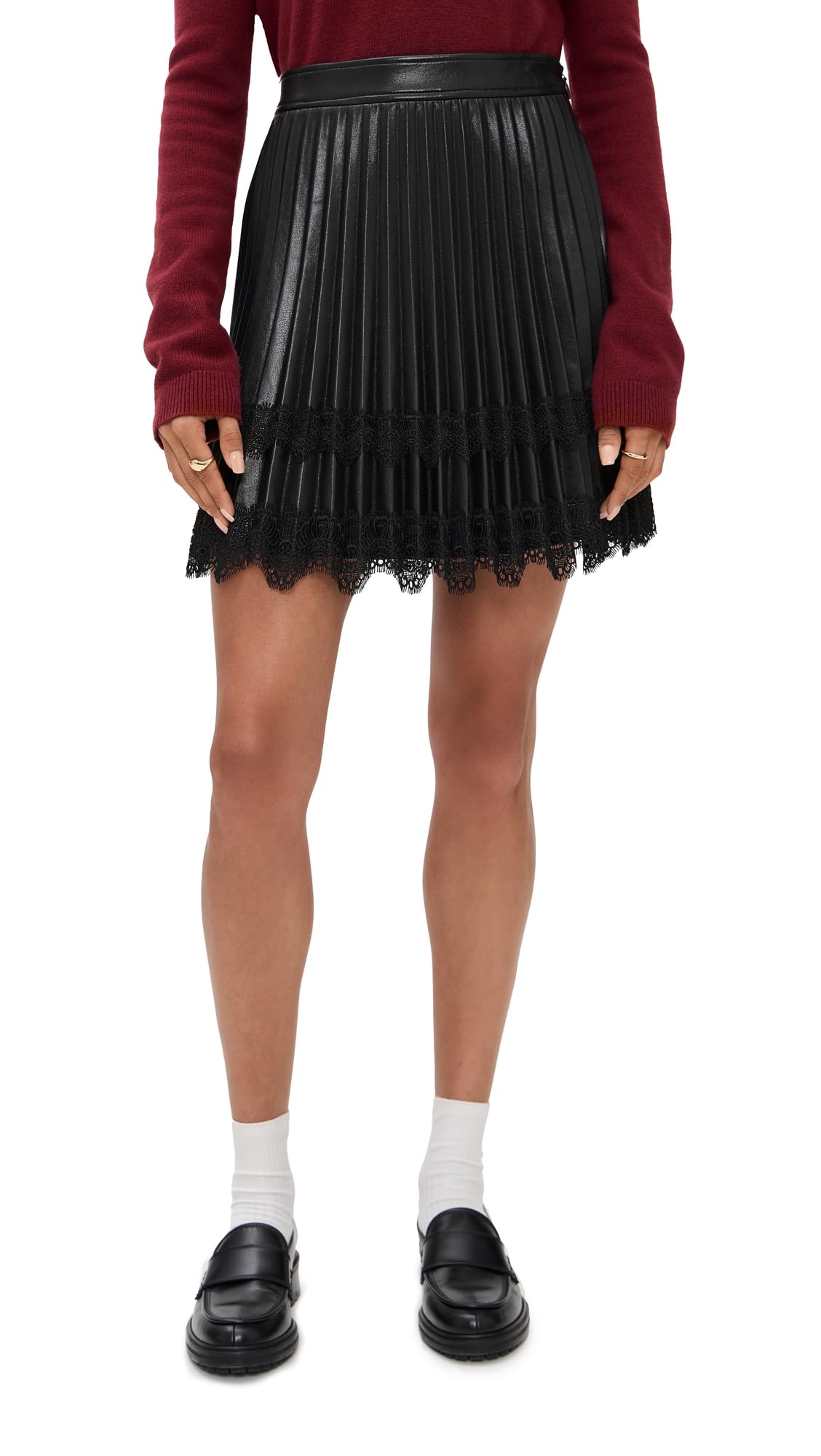 Cinq Sept Womens Vegan Leather Laney Skirt