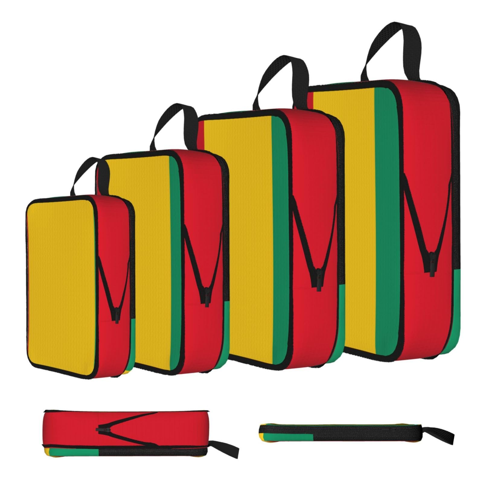 Sxzvvbn Black Flag Of Guinea Compression Packing Cubes 4 Piece Set