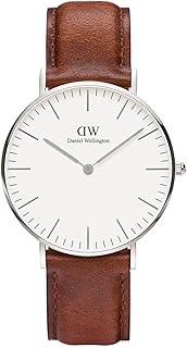 Daniel Wellington Classic Watch Unisex , Japanese Quartz Movement, Analog Display, Black Leather Strap-DW00100052
