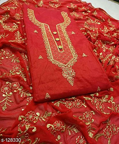 Chanderi Silk Dress Material 
