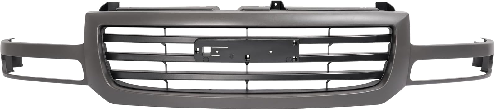 شواية متوافقة مع 2003-2006 GMC Sierra 1500|2007 GMC Sierra 1500 Classic|2003-2004 GMC Sierra 2500 بديل لـ 19130790 GM1200476 شبكة مزخرفة للمصد الأمامي باللون الرمادي+الأسود ABS