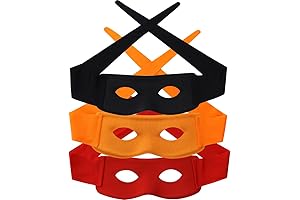 3-Piece Black Bandit Eye Mask Bandit Thief Fancy Dress Costume Composite Color Mask