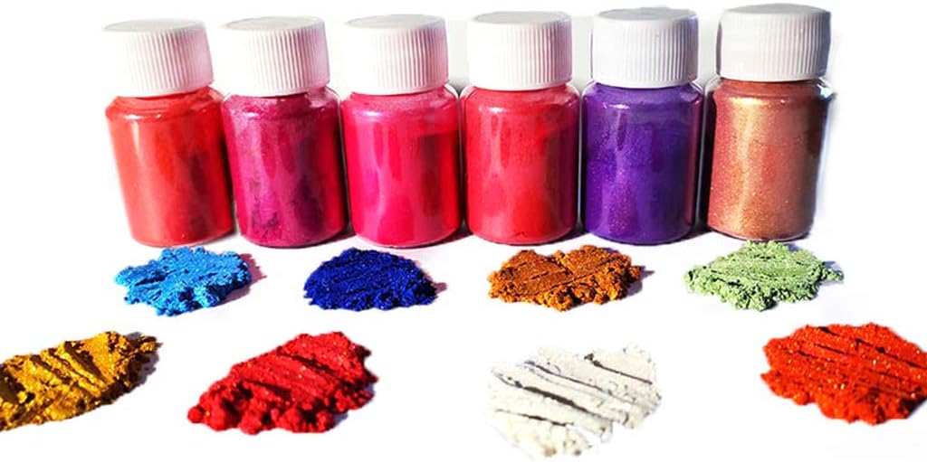 Pearl Powder 1 Set Handmade Cosmetic Grade Pearlescent Natural Mica Mineral Powder Epoxy Resin Dye Pearl Pigment for DIY Candle Soap