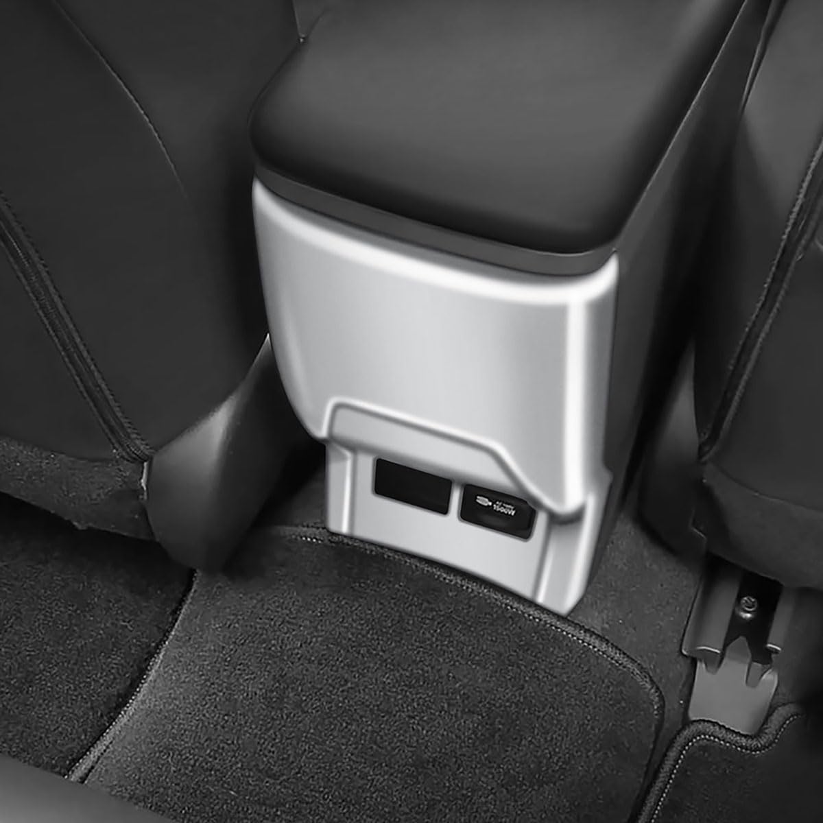 Car Accessories Compatible with Toyota Prius 2026 2025 2024 2023 Interior Rear Air Vent Outlet Panel Anti Kick Cover Trim ABS 1PC(Carbon Fiber Style)