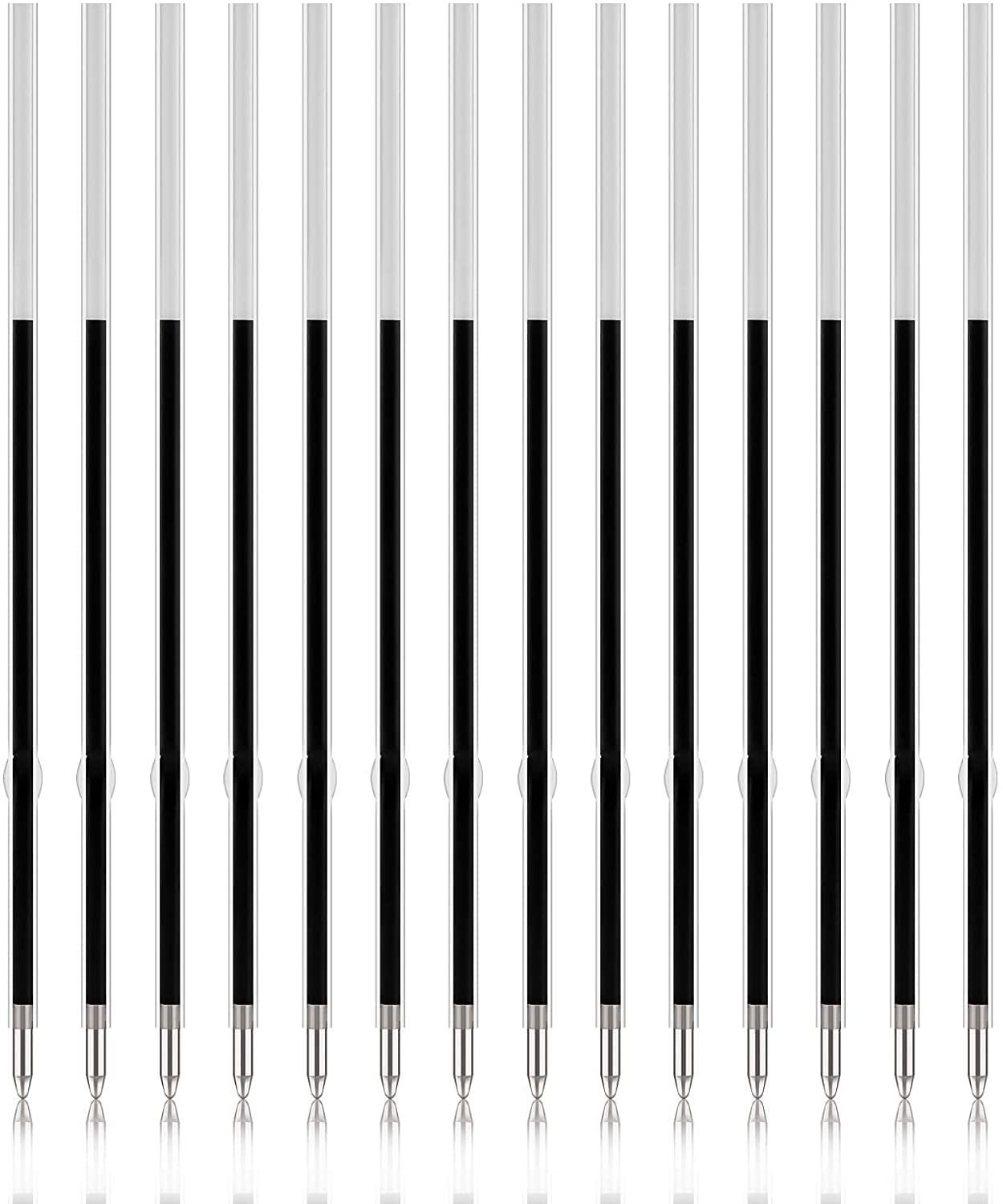 KINBOM100pcs Replaceable Ballpoint Pen Refills 0.7mm Medium Point for Gel Ink Refill Smooth Writing for Retractable Ballpoint Pen (Black)