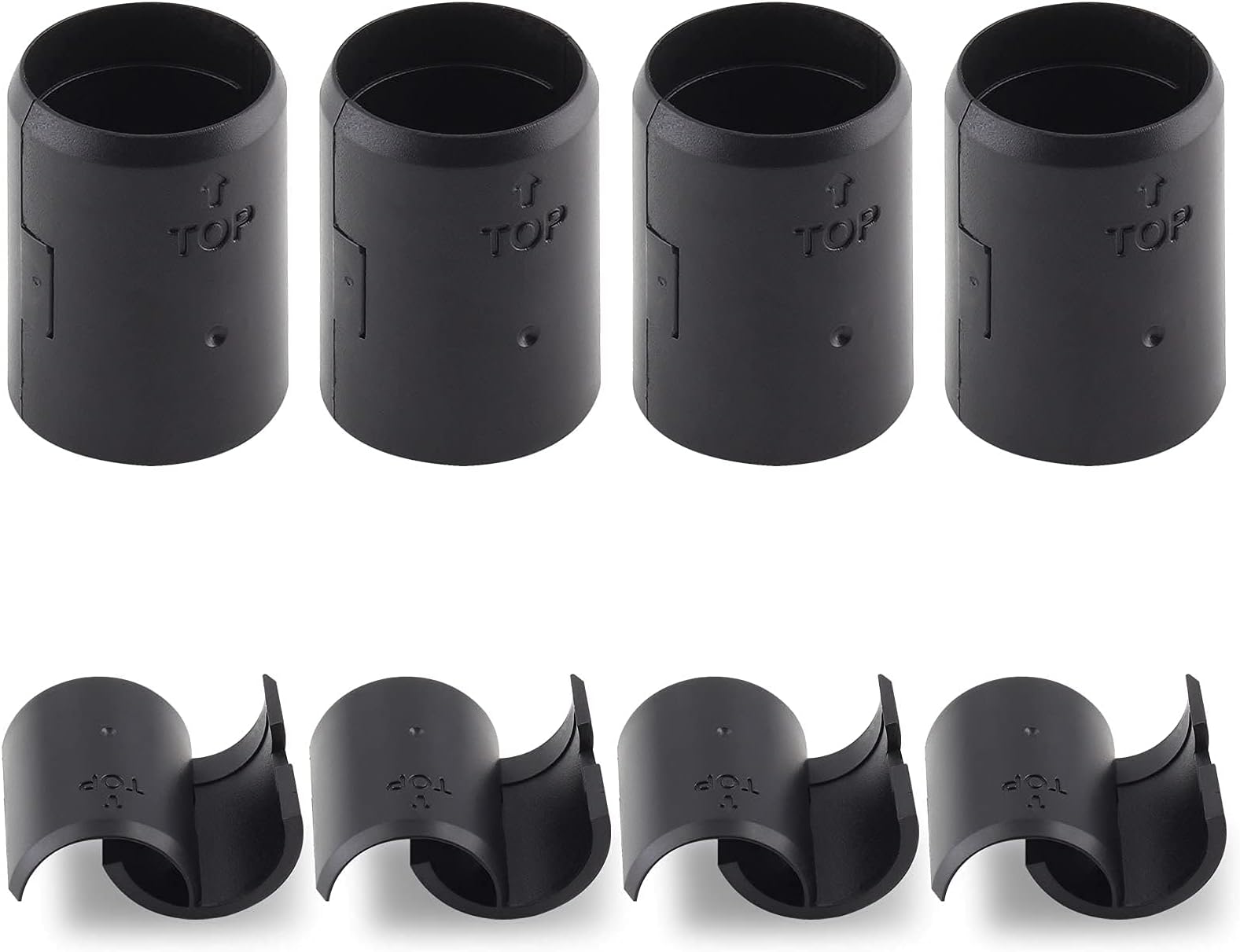 36 Pair(72 Piece) 7/8 Inch Wire Shelf Lock Clips, Shelving Plastic Clips Replacement Sleeve Shelf Clips for Wood Metal Wire Shelving Post Pole