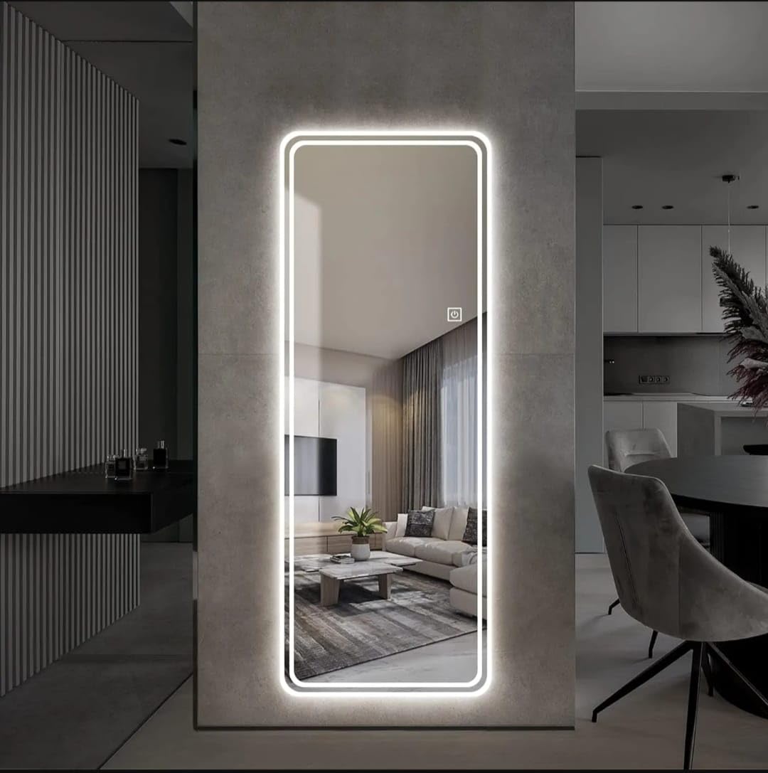 Quality Glass Rectangular LED Mirror for Bathroom - 18 x 48 Inch with Back Light, Touch Sensor, and 3 Light Effects LED 102-image-31