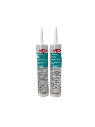 DOWSIL 995 Silicone Structural Sealant Black 10 oz 2-Pack