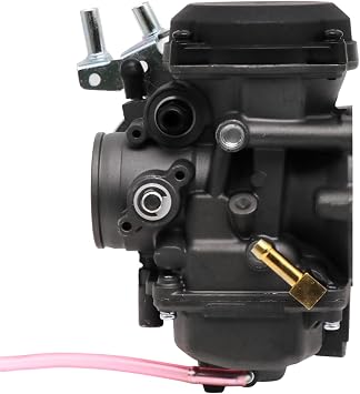 CV40 Carburetor Replacement with Starter Valve Set Main Jets Slow Jets Air Fuel Mixture Screw Kit for Harly Davidson Dyna/Sportster 883 1200 / Heritage Softail/Electra Glide/Fatboy/Night Train(Black)