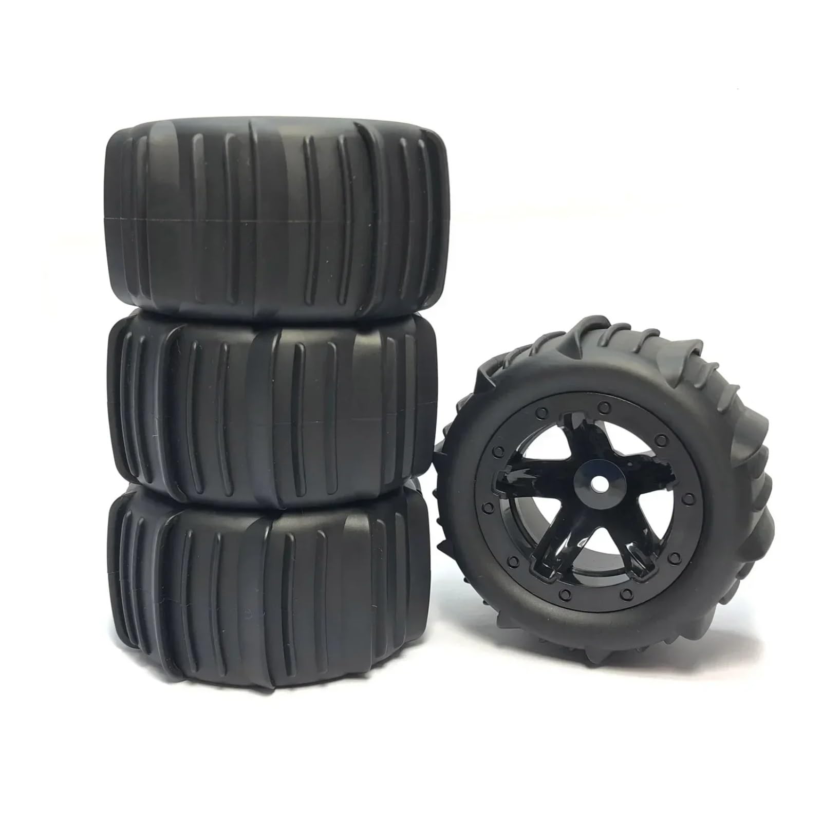 Modelos Repuesto RC para Wltoys 144001 144010 144002 124016 124017 124018 124019 1/14 1/12 4 Neumáticos RC para Nieve Y Arena Antideslizantes Repuestos Mejorados(Black)
