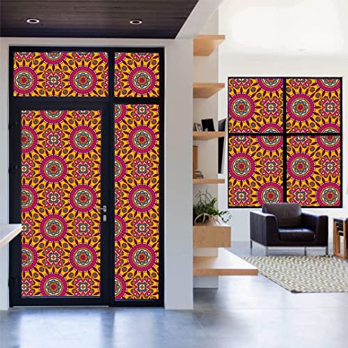 Image of CVANU Window Film Privacy Heat-UV Protection Self-Adhesive Window Glass Film Viny Sheet Multicolor Size(23inch X 75inch) C166