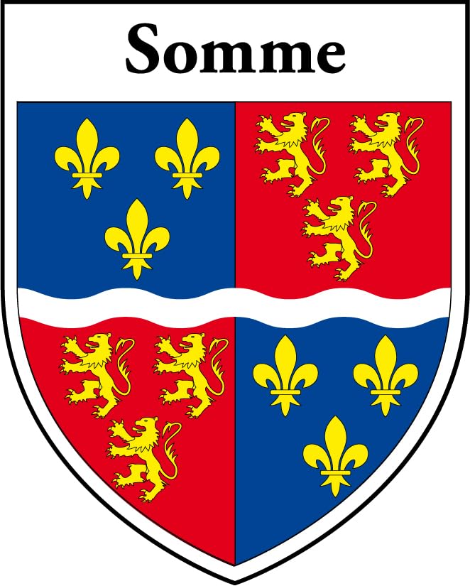 3 transferencias para camiseta de 4 x 5 cm, escudo escudo de armas 80-SOMME
