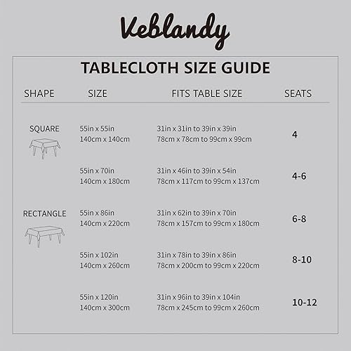 Miniatura 7 de Mantel rústico bordado de lino con borlas, mantel rústico para mesa de comedor de cocina, sin arrugas, para mesas rectangulares, 55 x 70 pulgadas,