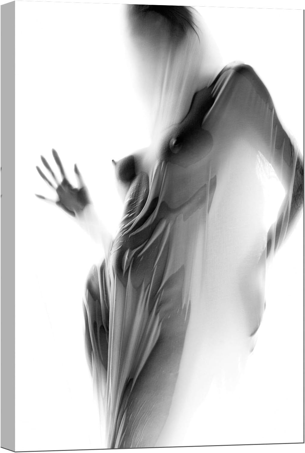 LightFairy Wall Decorations for Bedroom - Glow in The Dark Canvas Painting - Stretched and Framed Giclee Print - Adult Anonymous Erotic Nude Naked - Wall Art for Living Room - 24 x 36 inch