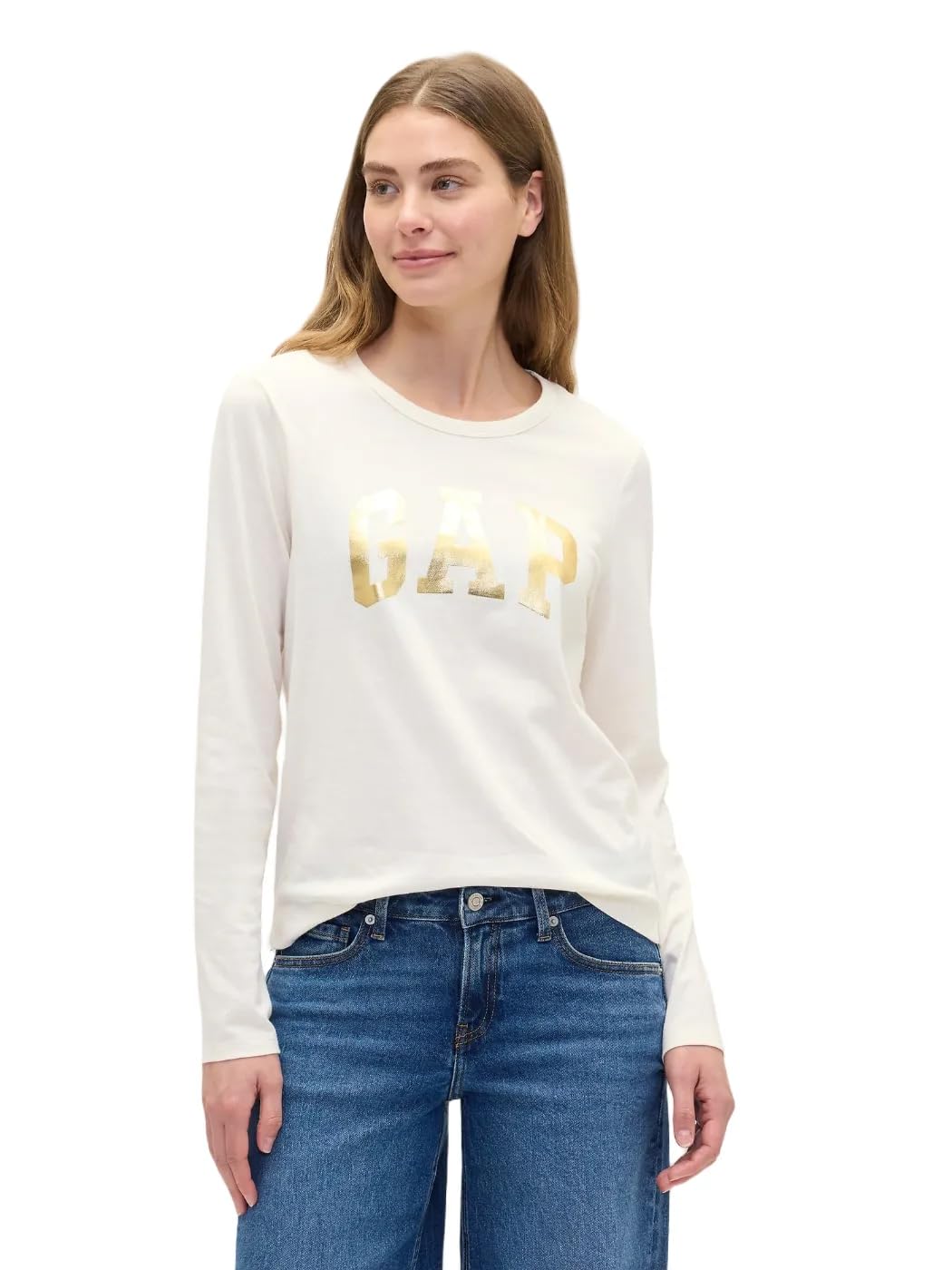 Womens Long Sleeve Favorite Crew-Neck T-Shirt
