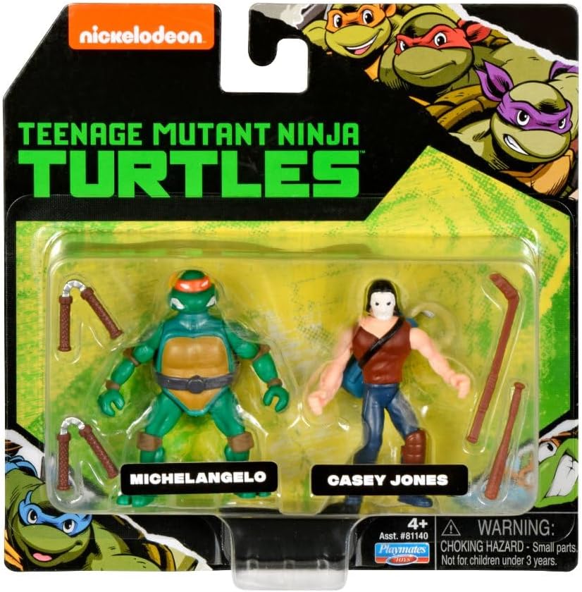 PlayMates TMNT -MIKEY CLASSIC MINI FIGS 2PK (80-90’S)