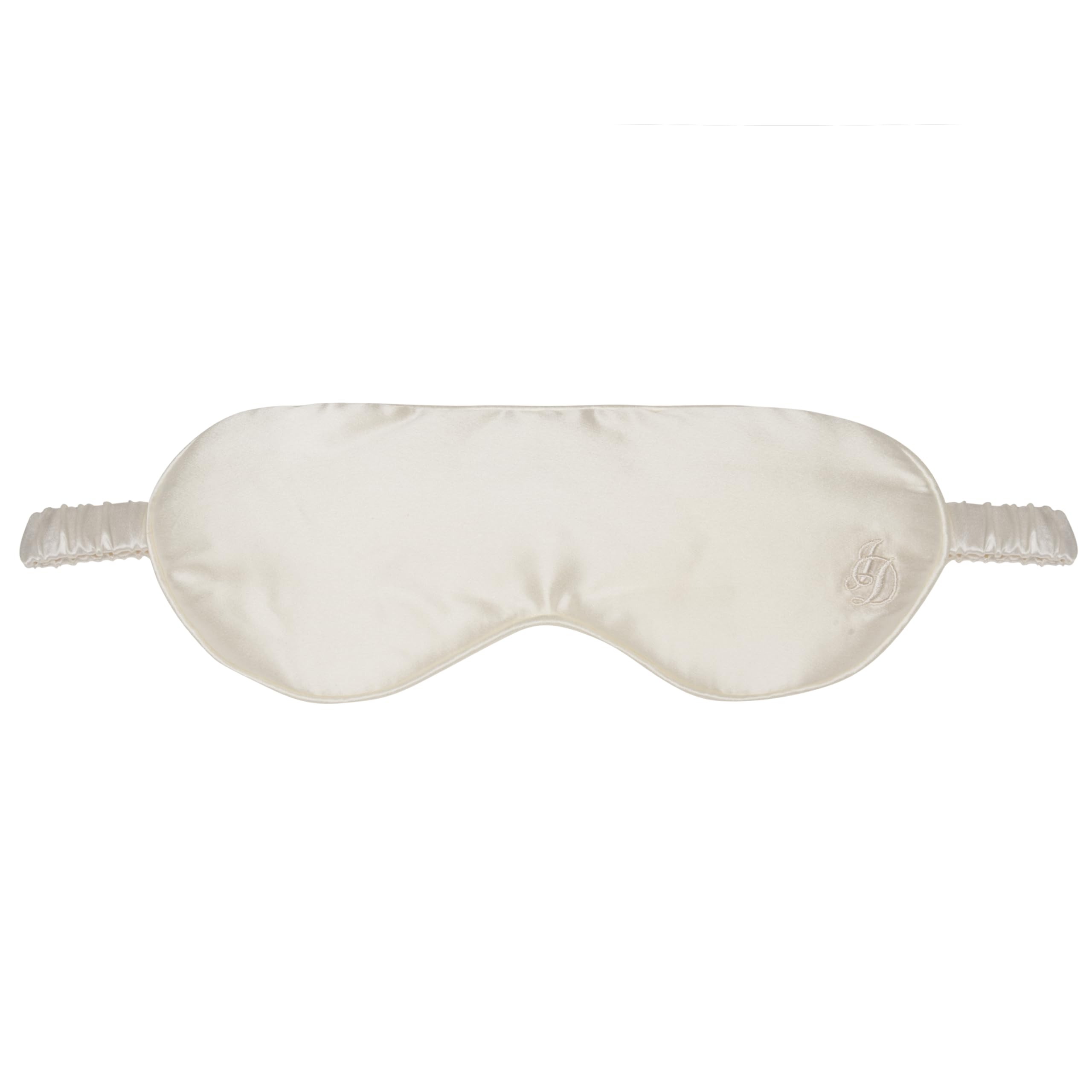 Maschera per occhi in seta, color avorio