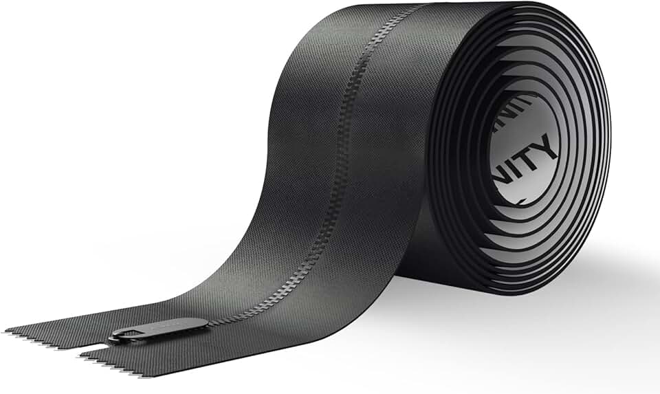 AC Infinity Zíper Adesivo Removível, Pacote com 1 Unidade, 2,13 M X 7,62 Cm. Barreira Resistente Contra Poeira, Zíper de Dupla Face Para Salas de Cultivo, Estufas, Canteiros de Obras E Áreas