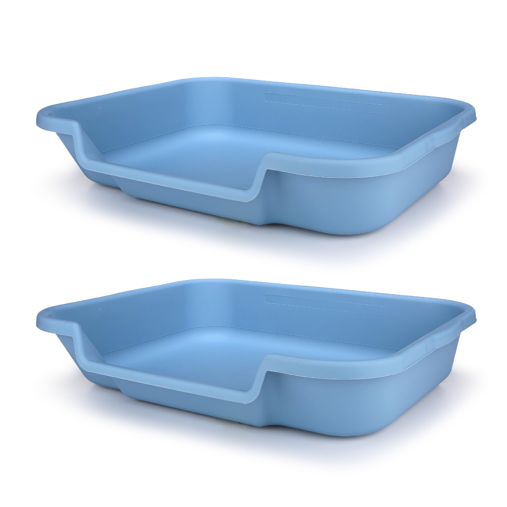 KittyGoHere Litter Box Senior Cat Litter Box (Little Boy Blue, Large(2 Pack))