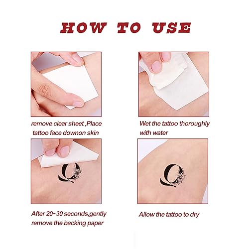 Miniatura 7 de Casciybo Tatuaje temporal de letras para niños, 10 hojas coloridas de dibujos animados de monstruos ingleses, calcomanías impermeables para niños,