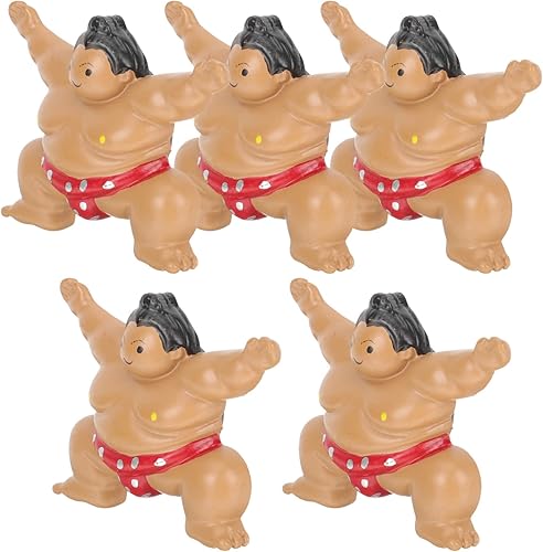 BESTonZON Sumo Japan - 5 piezas de imanes para nevera japoneses Sumo Wrestlers luchando contra el refrigerador juguetes magnéticos de dibujos