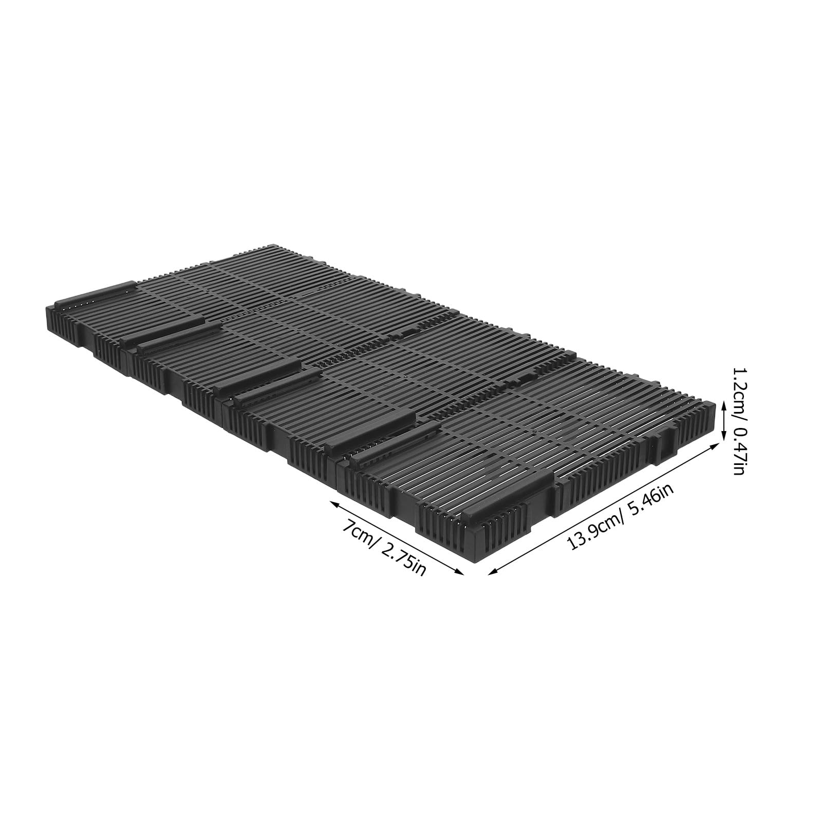 1 Juego de Filtro de Fondo para Acuario, 32 Placas de 14 x 7 cm, Sistema de Fondo para Agua Limpia, con Tubo de elevación para acuarios de Agua Dulce y Salada.