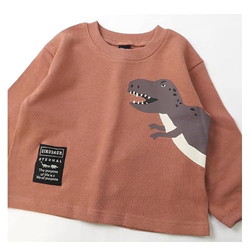 [グリンラボ] 子供服 トップス 恐竜 綿100％ 長袖 裏毛 トレ