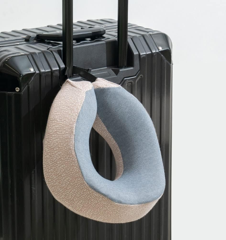 Memory Foam Travel Neck Pillow Bundle - Best Ergonomic Pillow for Airplane Travel, car Ride, Sleeping, with Storage Bag (Color : D)