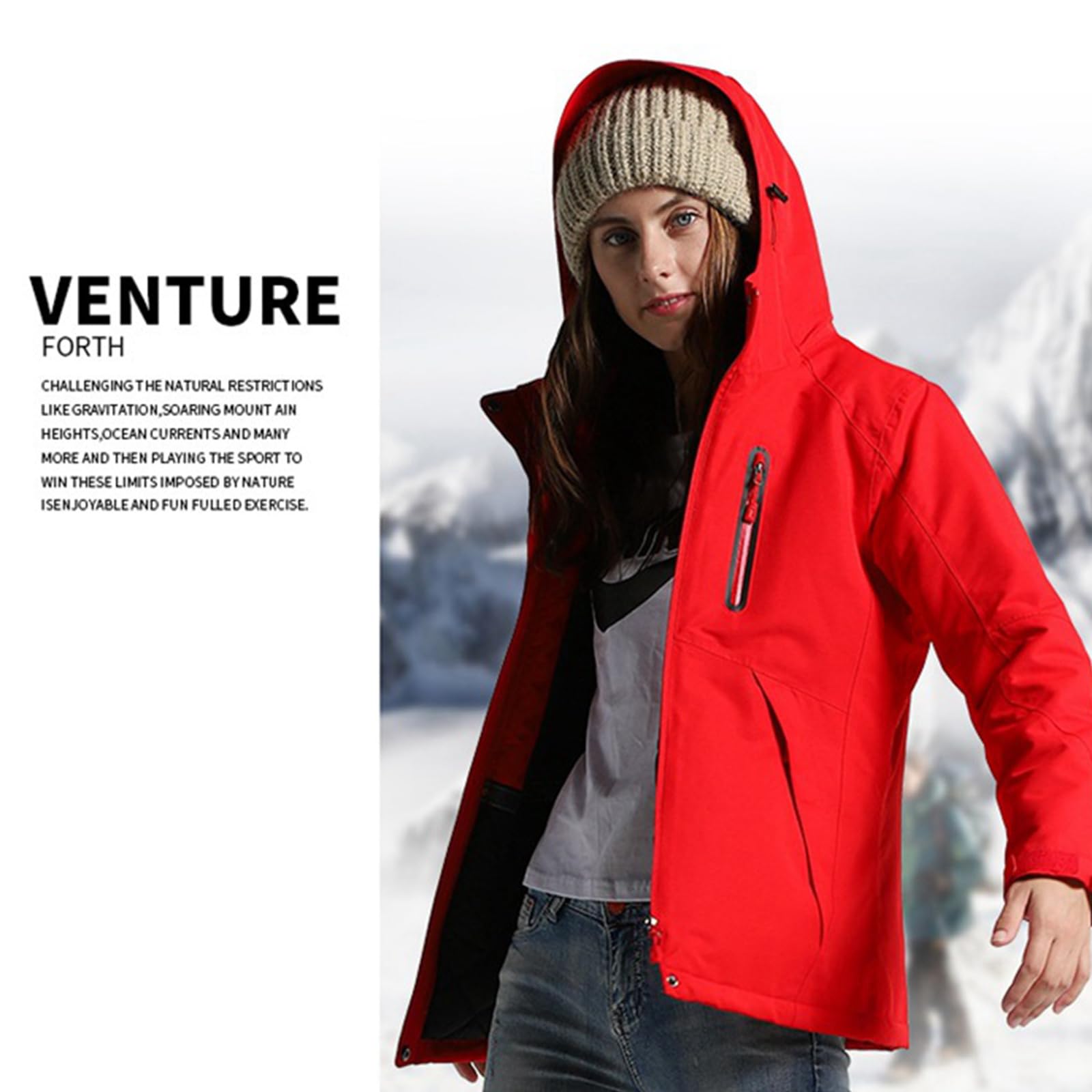 Ropa térmica recargable por USB, chaquetas de invierno ligeras con capucha para mujeres y hombres, chaquetas para hombre